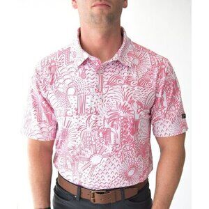 Yatta Golf Shaka Life Golf Polo Short Sleeve Collared Mens Size S